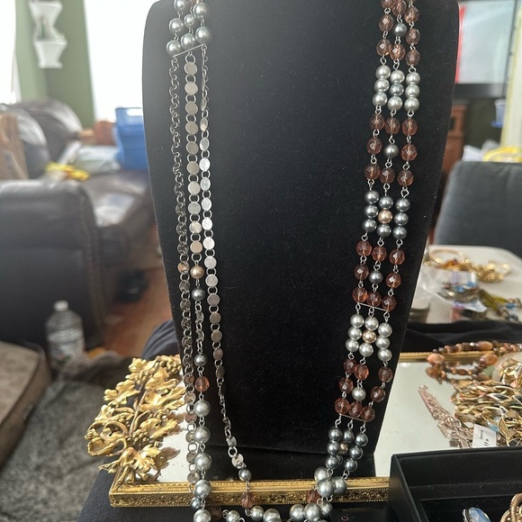 Chico's Jewelry - Chico's Multi-Layered Faux Pearl Necklace 36" Anniversary Gift